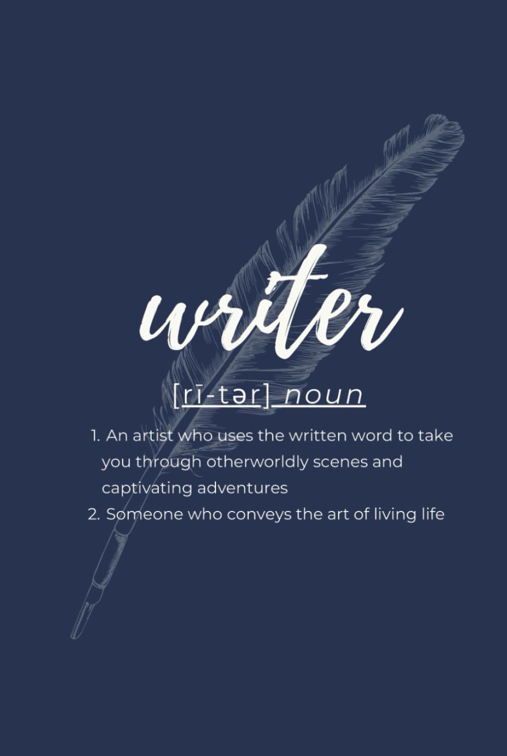 Writer's Journal - Hard Cover: Navy, 150 college line pages