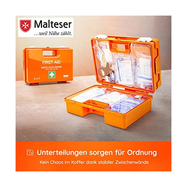 Erste Hilfe Koffer nach neuer DIN 13157:2021 | Gefüllt, inkl. Wandhalterung und gratis Aufklebern | Erste Hilfe Kasten… – Bild 3