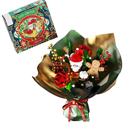 JOYFLY Ramo de bloques de construcción con música, 882 bloques de fijación para Navidad, kit de construcción, flor DIY compatible con Lego Creator Expert Flower Bouquet Cover