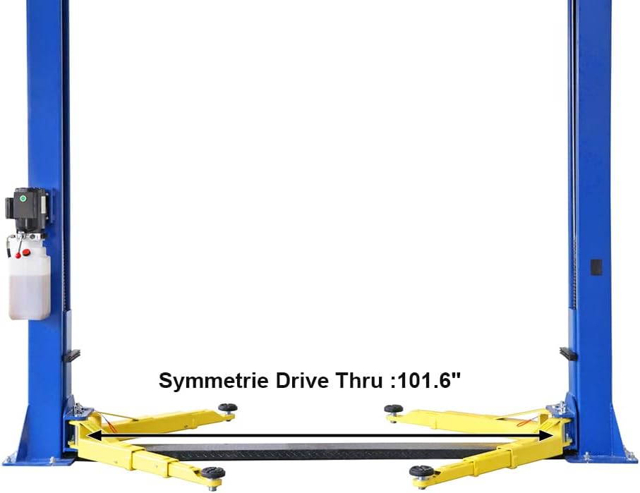 Car Lift 9,000lbs 2 Post Auto Lift Floor Plate Auto Truck Hoist for Home Garage, 110V