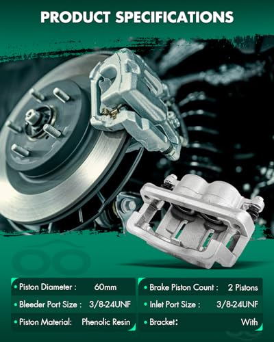 Image of SCITOO 18B4997 18B4996 Front Left & Right Disc Brake Calipers Assembly w /Bracket for Ford for F-350 Super Duty 2005-2010,for Ford for F-450 Super Duty 2011