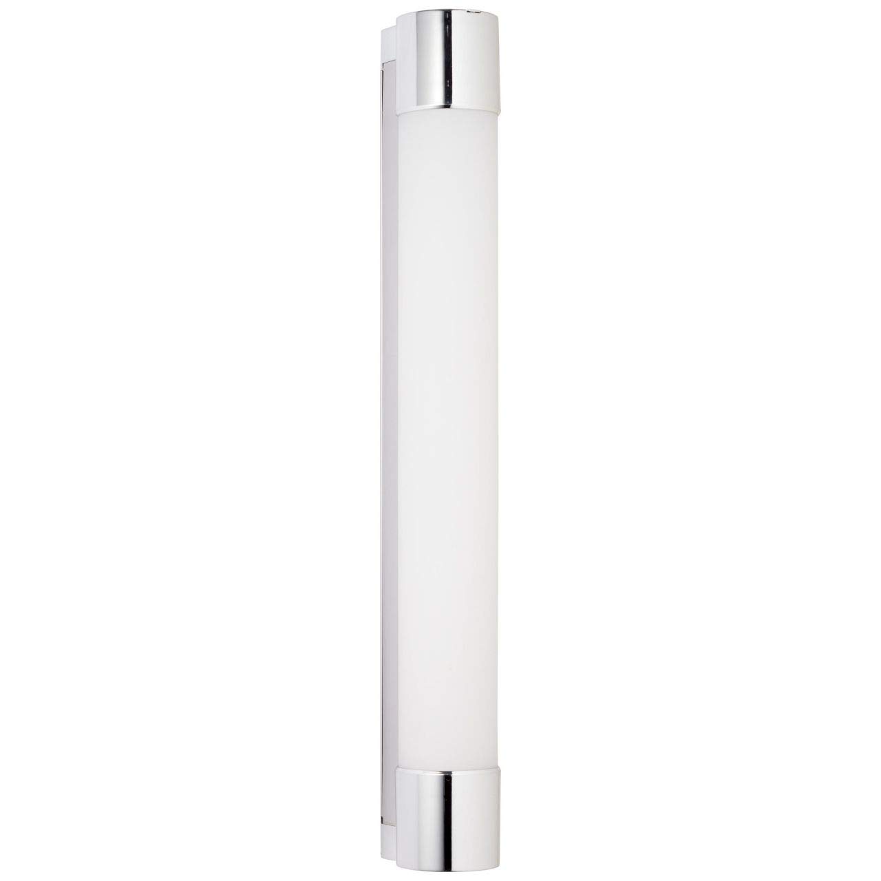 BRILLIANT Lampe Horace LED Wandleuchte Steckdose weiß/chrom | 1x 10W LED integriert, (1300lm, 4000K) | IP-Schutzart: 54 - spritzwassergeschützt