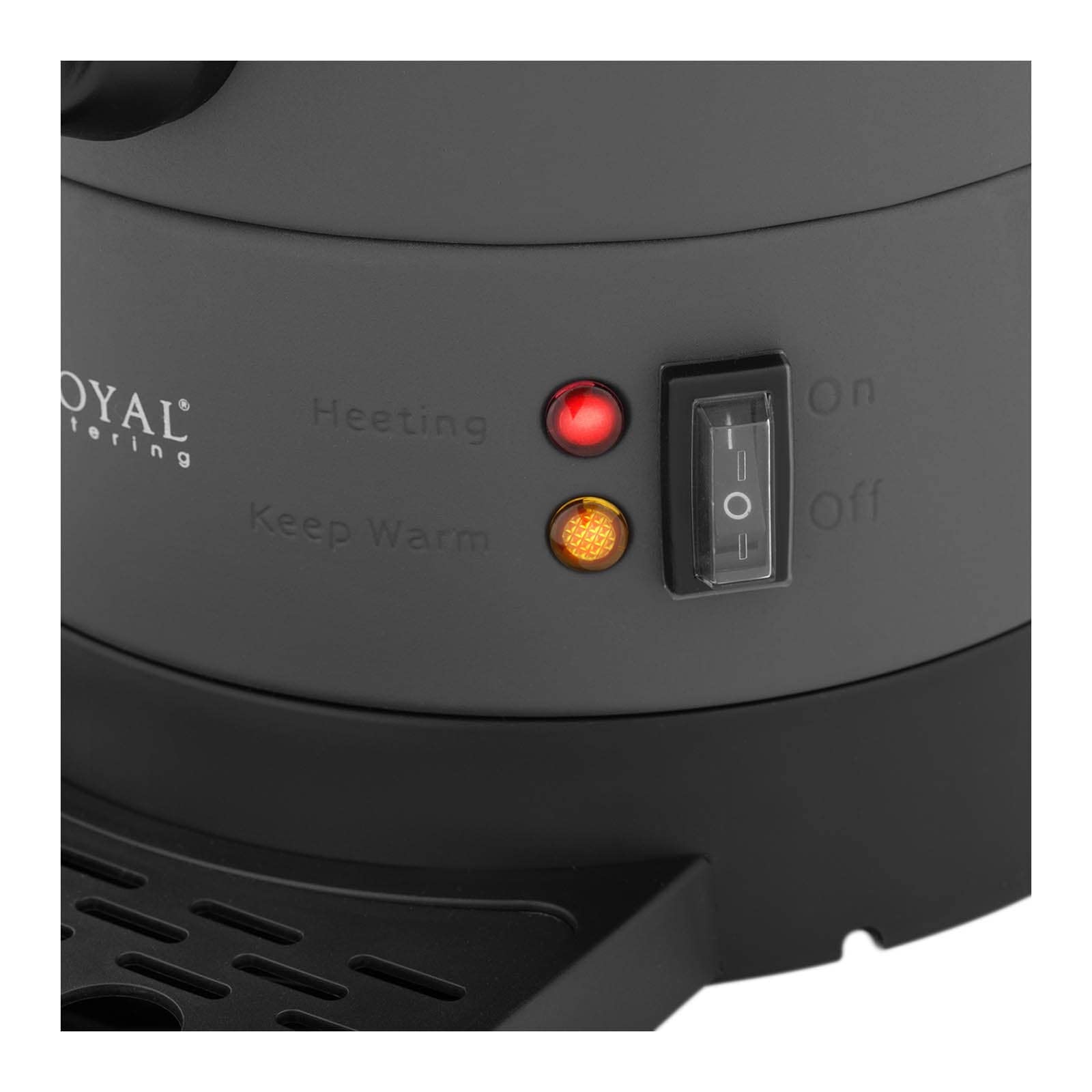 Royal Catering RC-WBDWC6G Hervidor de agua 6,1 L 1500 W Bandeja de goteo Hervidor de agua Acero Inoxidable Hervidor de Agua Caliente Dispensador de bebidas calientes