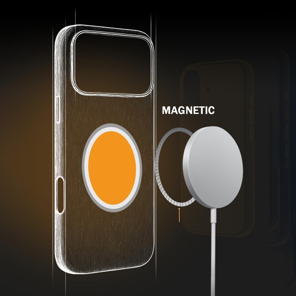 Etui do iPhone 17 Pro Max / 17 Pro / Air/17, skórzane etui ochronne na soczewki, bezprzewodowe etui do ładowania (17 Pro Max)