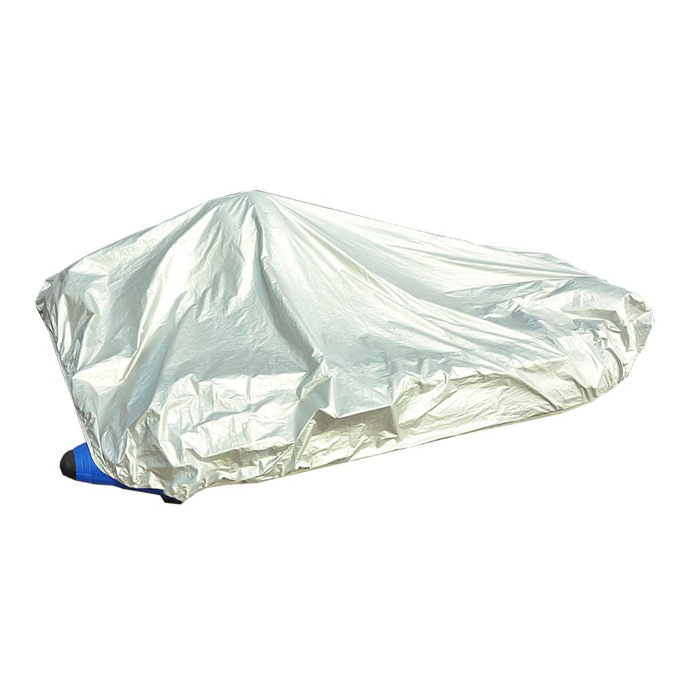 Bâche de Protection pour Bateaux Gonflable Housse de Bateau Pneumatique en Tissu Oxford 420D étanche Résistant aux UV Résistant à la Poussière,Argent,3.3m