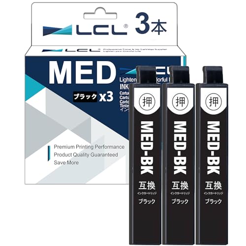 Amazon.co.jp: LCL エプソン用 MED(メダマヤキ) 互換インク MED-BK