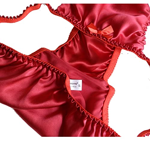 Yavorrs Sexy Women's 100% Silk Panties String Bikini (As1, Alpha, Xx_L, Regular, Regular, Multicoloured) #TOP4