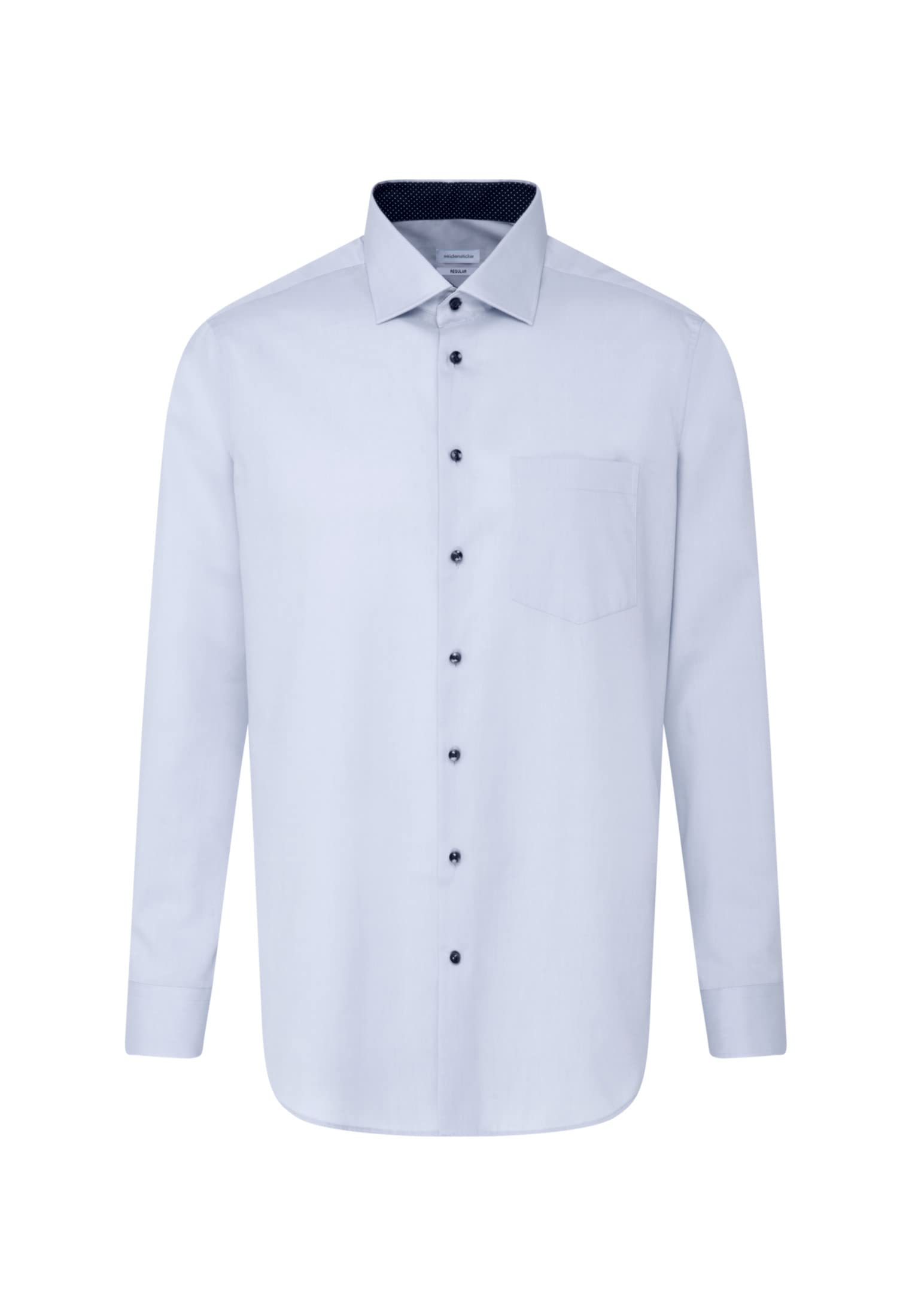 Seidensticker Men's Business Shirt - Regular fit - Non-Iron - Kent Collar - Long Sleeve - 100% Cotton Hellblau
