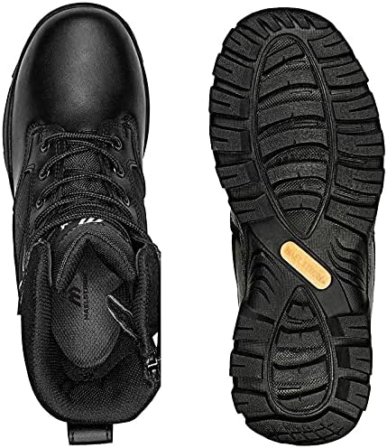 Maelstrom Tactical Combat Boots - Womens Lightweight Full Grain Leather Side Zipper Military Boots - 8" Heavy-Duty Leather Boots with Reinforced Toes (Army Black)
