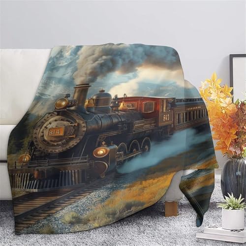 Couverture train à vapeur luxueuse en flanelle de qualité supérieure