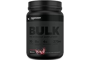 Transparent Labs Bulk Black Pre Workout - Clinically Dosed for Maximum Energy,...