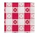 Hoffmaster 020398 Beverage Napkin, Coin Embossed, 2-Ply, 1/4 Fold, 10" Length x 10" Width, Red (Case of 1000)