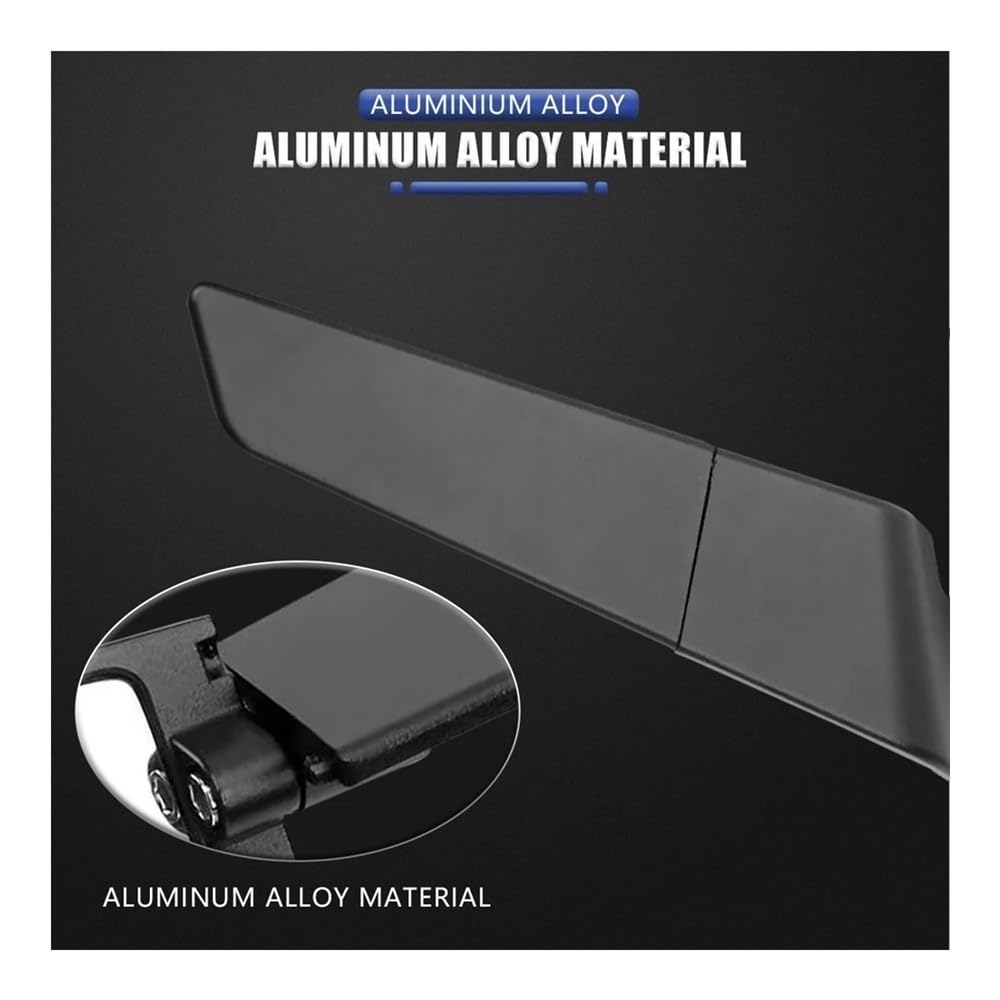 motos Miroir vélo Rétroviseurs Latéraux Moto Pour MT07, MT09, FZ07, FZ09, MT03, MT10, Ailettes Furtives, Kits Rétroviseurs Rotatifs Et Réglables(Type C)