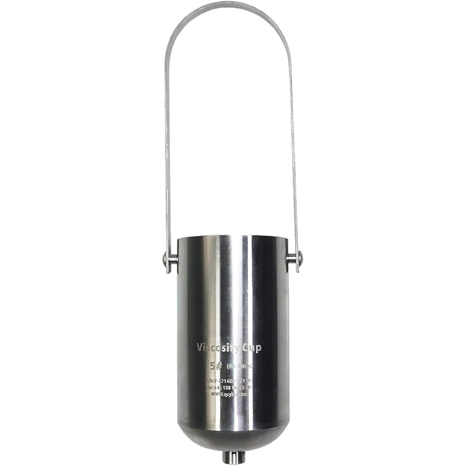 Tasse à mesurer la viscosité en acier inoxydable - Capacité de 230 ml - Plage de mesure 6 à 120 secondes - Idéal pour peinture, finition, huile, sauce, miel
