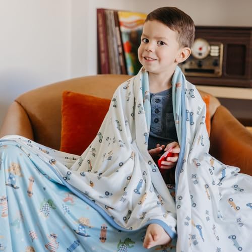 Image of Copper Pearl Jumbo 3-Layer Baby Blanket: Soft Baby Quilts for Boys and Girls | Breathable, Cozy, Toddler Blanket | Baby Quilt for Newborns | 60x72 Premium Material | Speedster
