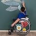 Wheelchair Valentine's Wheel Cover, Cute Wheelchair Accessories, Giveaways, and Gifts for Kids and Adults. Designer Wheel Covers, Cherrywheels Charms, Waterproof Easy Install/Remove (Smiley)