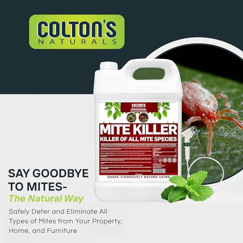 Image of Mite Killer Spray - Kills Dust, Bird, Carpet & Household Mites Fast | Non-Toxic, Kid & Pet Safe Formula for Bedding, Furniture & Home | (1 Gallon)