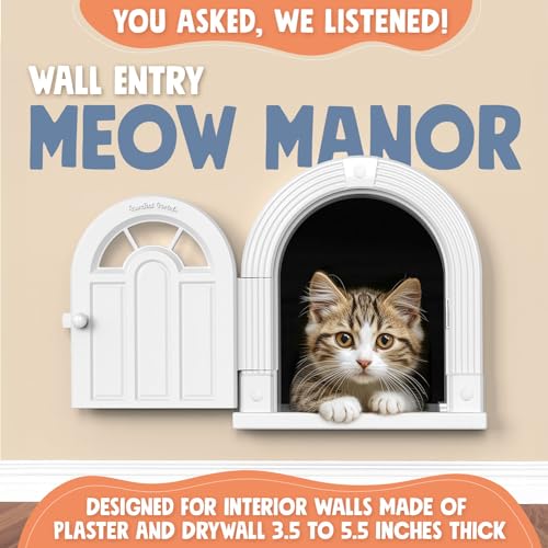 Large Cat Door for Wall Interior, Stylish & Functional Pet Door, No Training Needed Easy DIY Installation, No-Flap, Perfect for Privacy & Safety, Spacious, Fits Cats Up to 20 Lbs - Thumbnail 2