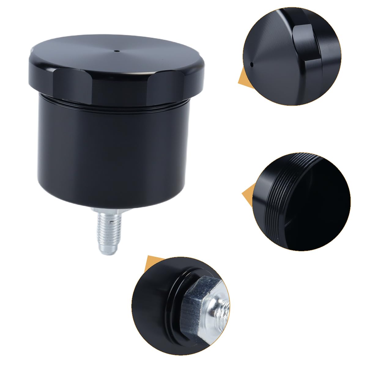 Ausi Serbatoio Universale Per Liquido Freni Idraulici a Mano Con Filettatura M10x1,25 (nero)