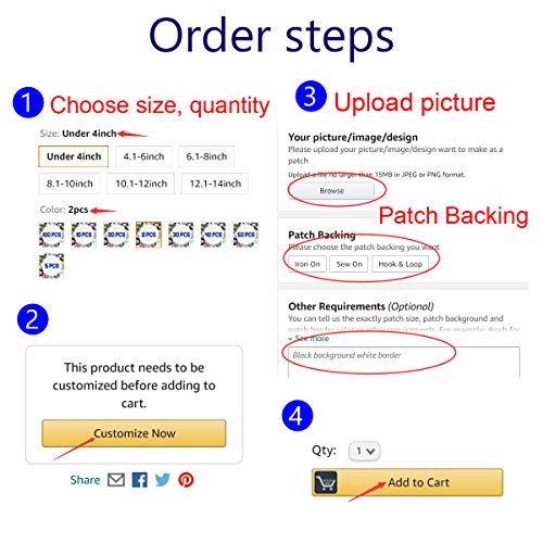 Personalized Embroidery Patches Custom Decorative Patches For Caps Hats Bags Backpacks Clothes Vest Military Uniforms Tactical Gears Iron On Sew On Hook & Loop Fasten #TOP5