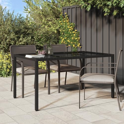 SKM Gartentisch Schwarz 150x90x75 cm Poly-Rattan,M?Bel,Gartenm?Bel,Gartentische,Schwarz,25KG,362540 SKM Gartentisch Schwarz 150x90x75 cm Poly-Rattan,M?Bel,Gartenm?Bel,Gartentische,Schwarz,25KG,362540