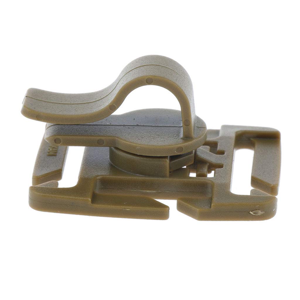 Generic Water Bladder Tube Holder with Secure Fastening Clip, Brown, 3.9x3.2x2cm