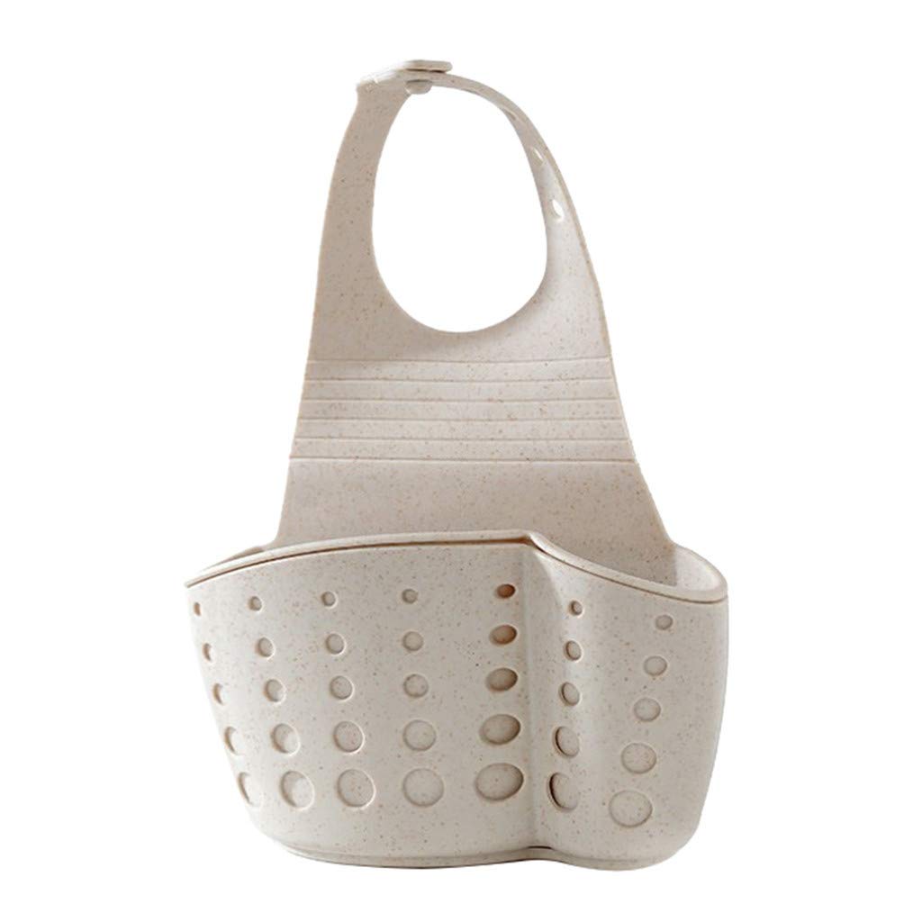 Honestyivan Kitchen Bathroom Adjustable Snaps Sink Drain Rack Storage Basket Shelf