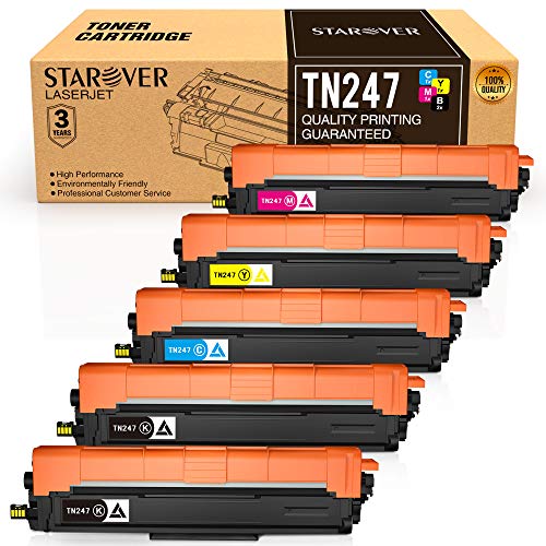STAROVER Cartouche de Toner Compatible Remplacement pour Brother TN247 TN243 pour HL-L3210CW HL-L3230CDW HL-L3270CDW MFC-L3710CW MFC-L3730CDN MFC-L3750CDW MFC-L3770CDW DCP-L3510CDW (5 Paquet)