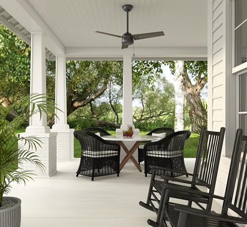 Image of Hunter 44 inch Cassius Indoor /Outdoor Ceiling Fan, Pull Chain, Noble Bronze