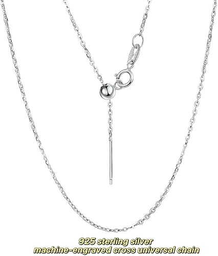 Vista 7 de Crystal Pendant Necklace 925 Sterling Silver Chain Necklace Adjustable Healing Crystal Necklace For Women