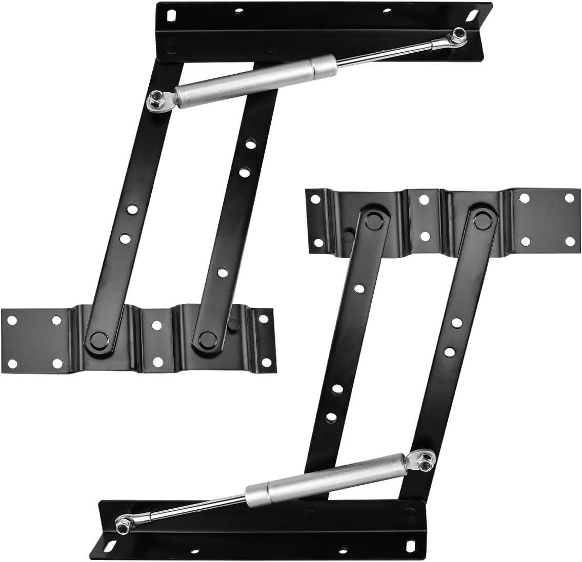 1 Pair Pneumatic Spring Lift Mechanism for Coffee Tables Multi-Functional Folding Lifting Frame Heavy Duty Adjustable Furniture Brackets Table Height Adjuster Kit