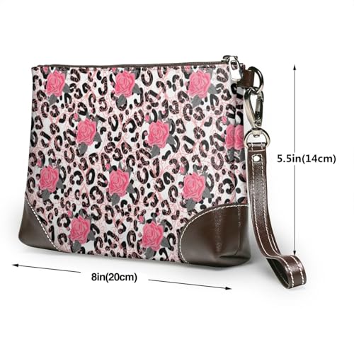 NBKING] クラッチバッグ ヒョウ柄 豹柄 ピンク 花柄 セカンドバッグ