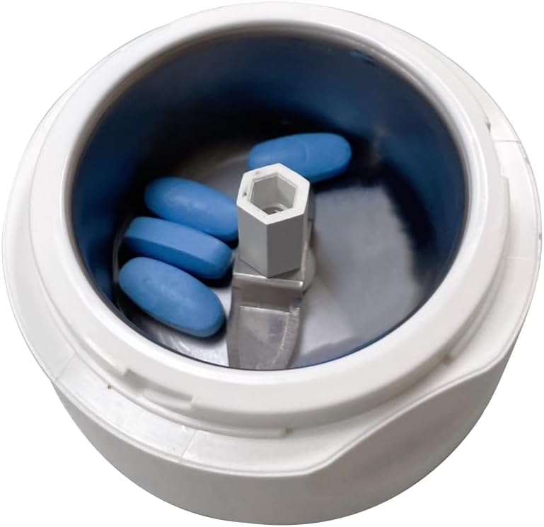 EZ Grind Electric Pill Crusher – Automatic Medication Grinder for Tablets & Vitamins – Rechargeable, Easy to Use, Stainless Steel Blade, Safe & Consistent Results (Green)