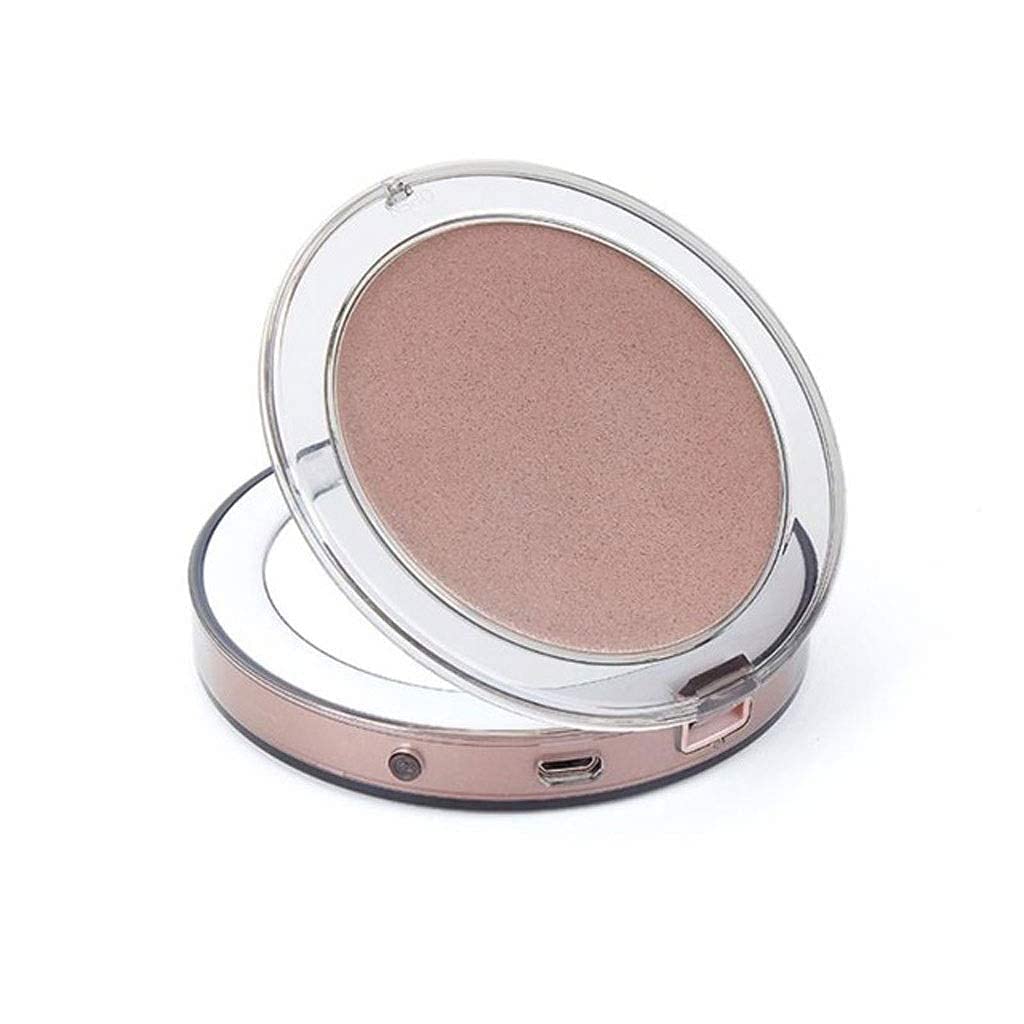 WBJLG Espejo de tocador con luz LED, Mini Espejo de Maquillaje, Compacto, de Bolsillo, para Labios, Espejo cosmético, iluminación portátil de Viaje, Espejo de Vidrio Plegable