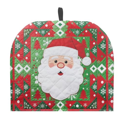 Image of Santa Claus Print Large Tea Cozy for Teapot Thick Tea Pot Cover Home Kitchen Decoration Insulated Teapot Cozy Dust Kitchen Accessories