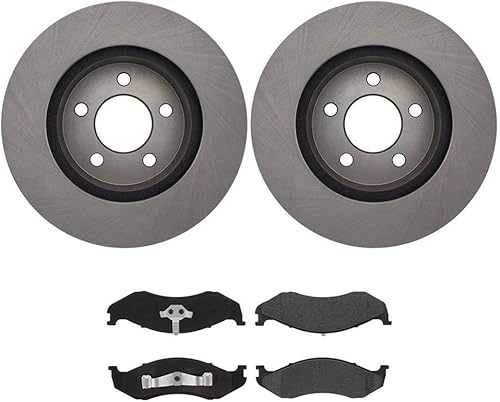A-Partrix 4x Front Brake Pads and Rotors Kit Automotive Replacement Brake Kits Fits Jeep Cherokee 1990-1999 Fits Jeep Grand Cherokee 1993-1998 Fits
