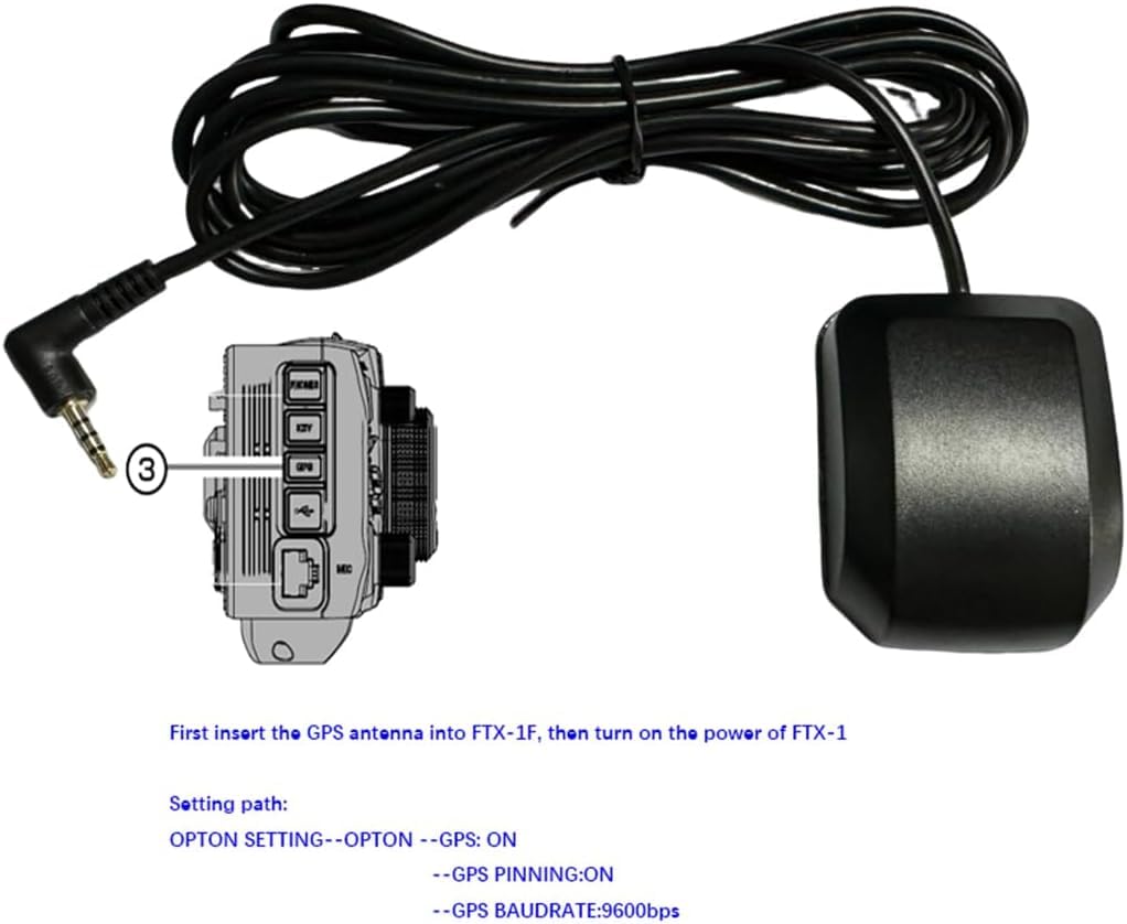 Externe GPS-Antenne für FTX-1F, FGPS-5 kompatibel, 2 m Verlängerungskabel