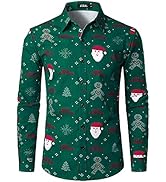 Jogal Herenshirt met funky kerstprint, Kerstman, hemd met