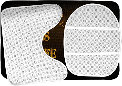 Badezimmerteppich-Set, 3-teilig, Heavy Metal Music Music is Life, waschbare Badteppiche, rutschfest, mit Rückenpolster, Konturteppich und Toilettendeckelbezug – Bild 6