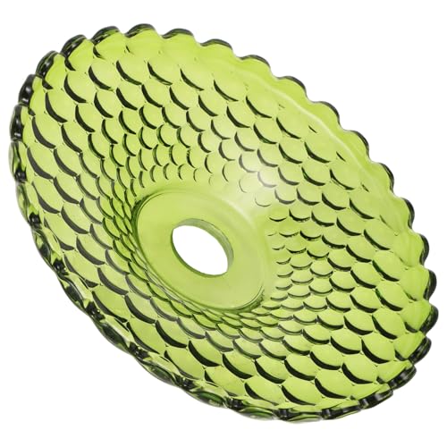 MOLUCKFU Paralume in Vetro Piatto per Lampada Sospensione Accessorio per Lampadario Copertura per Lampada da Tavolo Design Retrò Apertura per Illuminazione Decorativa