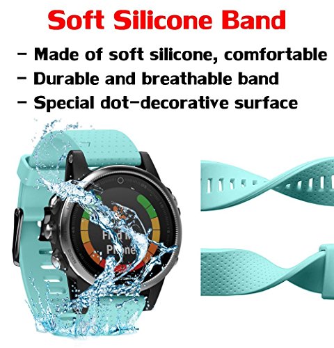 Shieranlee Compatible with Garmin Fenix 7s/Fenix 5S/Fenix 6S Strap,Silicone Sport Band 20mm Easy Fit for Garmin Fenix 7S/Fenix 5S Plus/Fenix 6S Pro/Fenix 7S/Fenix 7S Solar/Fenix 7S Sapphire Solar - Image 3