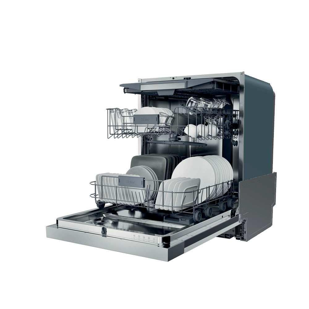 Haier Geschirrspüler teilintegriert 60 cm Washlens Plus Series 2 14 Maßgedecke 5 Programme automatische Türöffnung Besteckschublade leise XH 4C4F1S