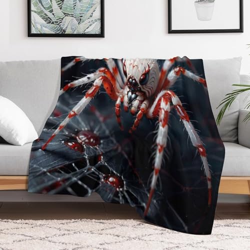 Plaid araignée en flannel douce haute densité toutes saisons