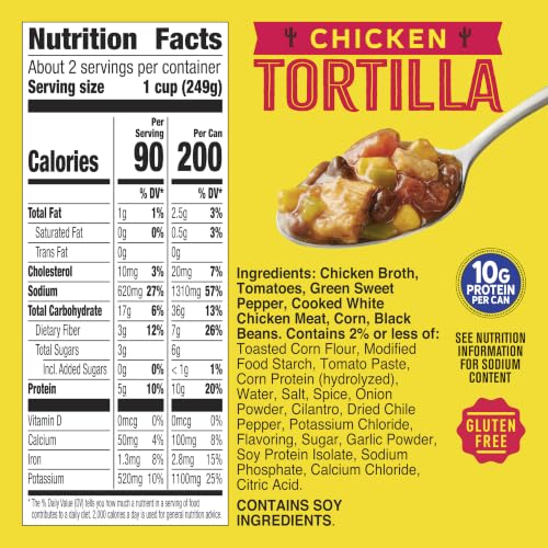 Image of Old El Paso Chicken Tortilla Soup, Ready to Serve Canned Soup, 18.5 oz