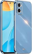 HONLEN Case for Oppo A76 / Oppo A96 (6.56 Inches), Soft Silicone TPU Case, Electroplated Frame Design - Navy Blue