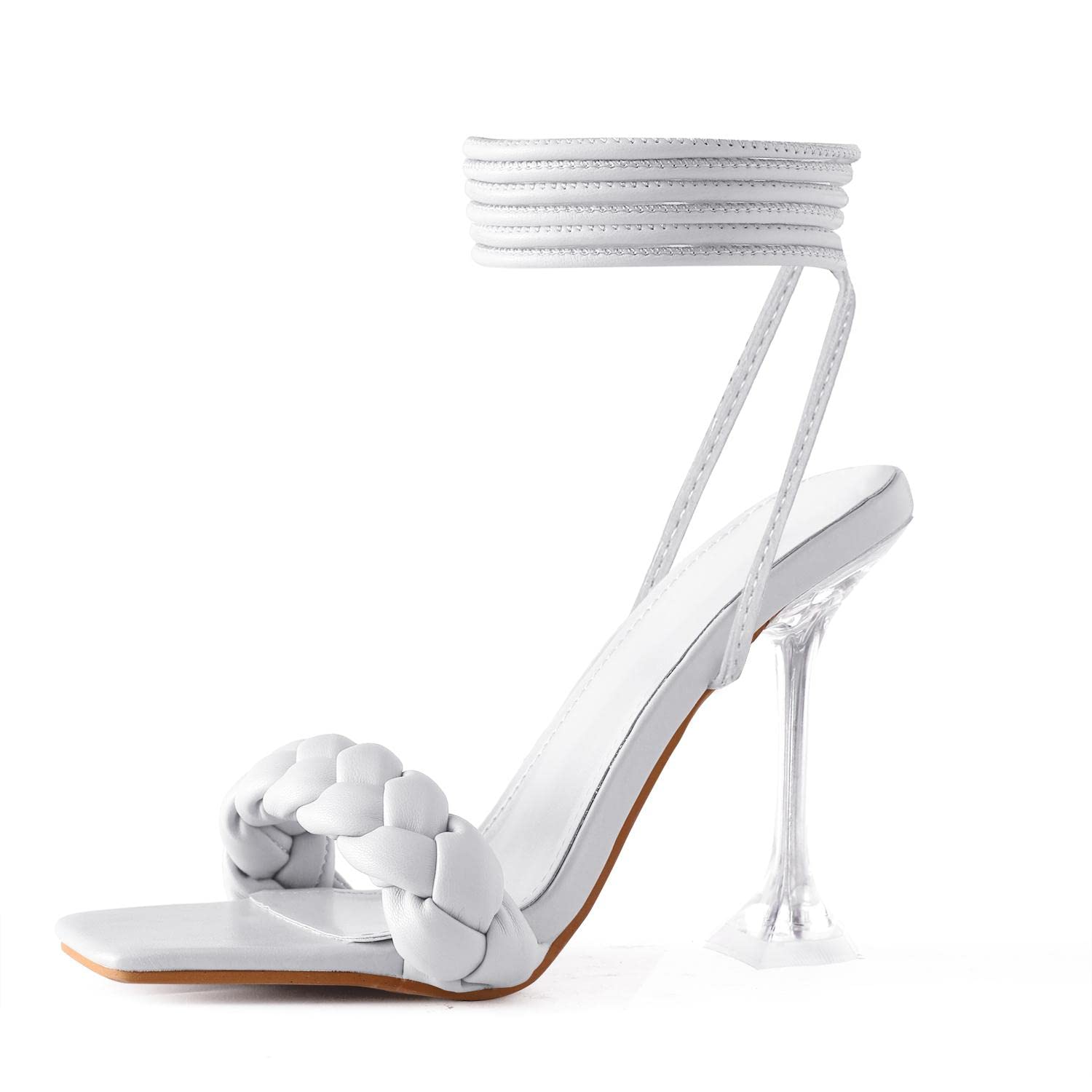 Shoe'N Tale Women's Square Open Toe Sandals(3 rain-5)