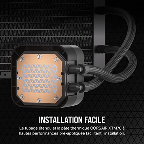 Corsair iCUE H170i Elite LCD XT Refroidisseur de CPU Liquide - Écran LCD IPS - Trois Ventilateurs AF140 RGB Elite - Radiateur 420mm - Convient à Intel® LGA 1700, AMD AM5, et Plus - Noir