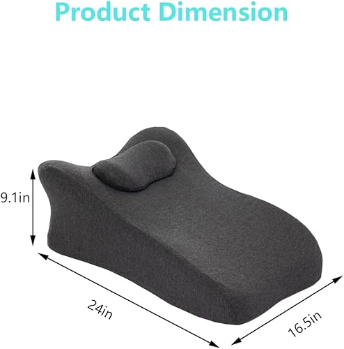 Miniatura 2 de Almohada de lectura boca abajo, almohada de apoyo de espalda para sentarse, alivio del dolor de espalda, cuello, piernas, reflujo ácido, almohada