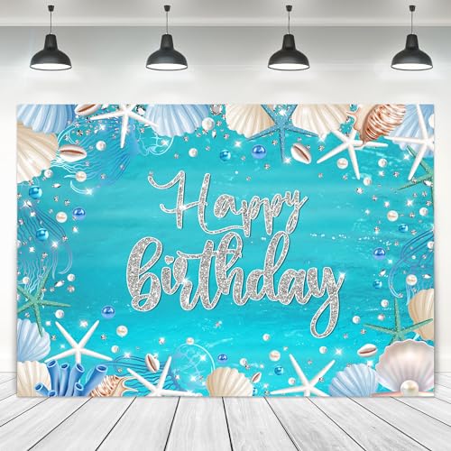 Ocean Beach Happy Birthday Summer Photography Backdrop