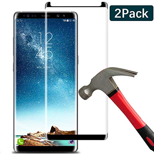 Samsung Galaxy Note 9 Screen Protector, COREFYCO Full Coverage Screen Protector (2-Pack) Tempered Glass Screen Protector 3D Curved/HD Clarity/Case Friendly Compatible with Samsung Note 9 (N9)